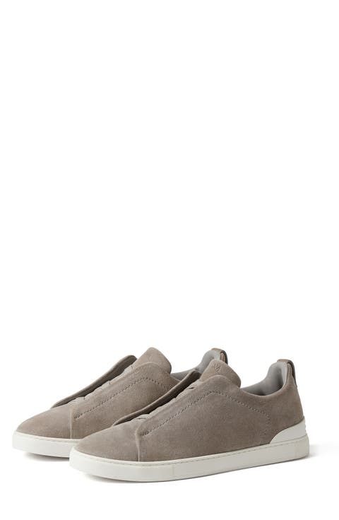 Triple Stitch Suede Slip-On Sneaker (Men)