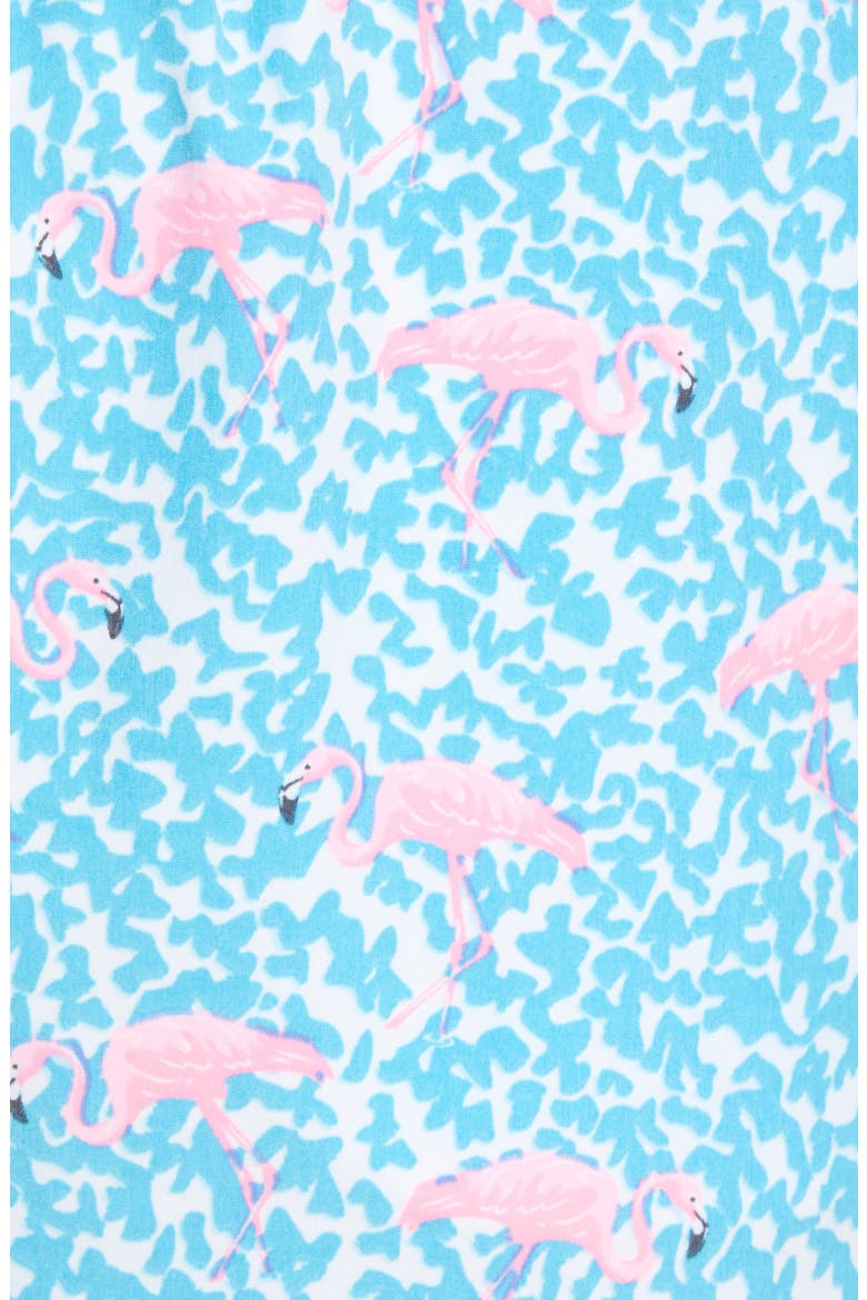 Domingos Flamingos 5.5-Inch Swim Trunks, Alternate, color, LIGHT BLUE FLAMINGO