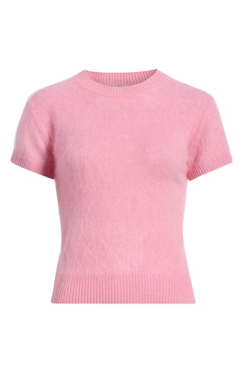 Darcy Brushed Cashmere Short Sleeve Sweater