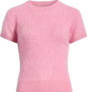 Reformation Darcy Brushed Cashmere Short Sleeve Sweater