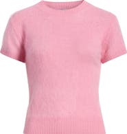 Reformation Darcy Brushed Cashmere Short Sleeve Sweater