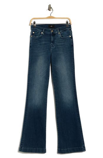 7 For All Mankind Dojo Mid Rise Flare Jeans In Blue