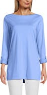 Lands' End Supima Cotton Adjustable 3/4 Sleeve Boatneck Tunic