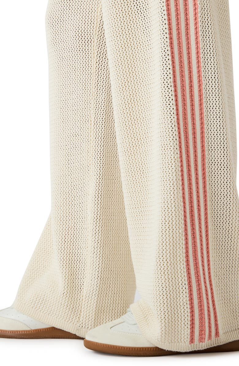 Steve Madden Paisley Open Stitch Wide Leg Pants, Alternate, color, Antique