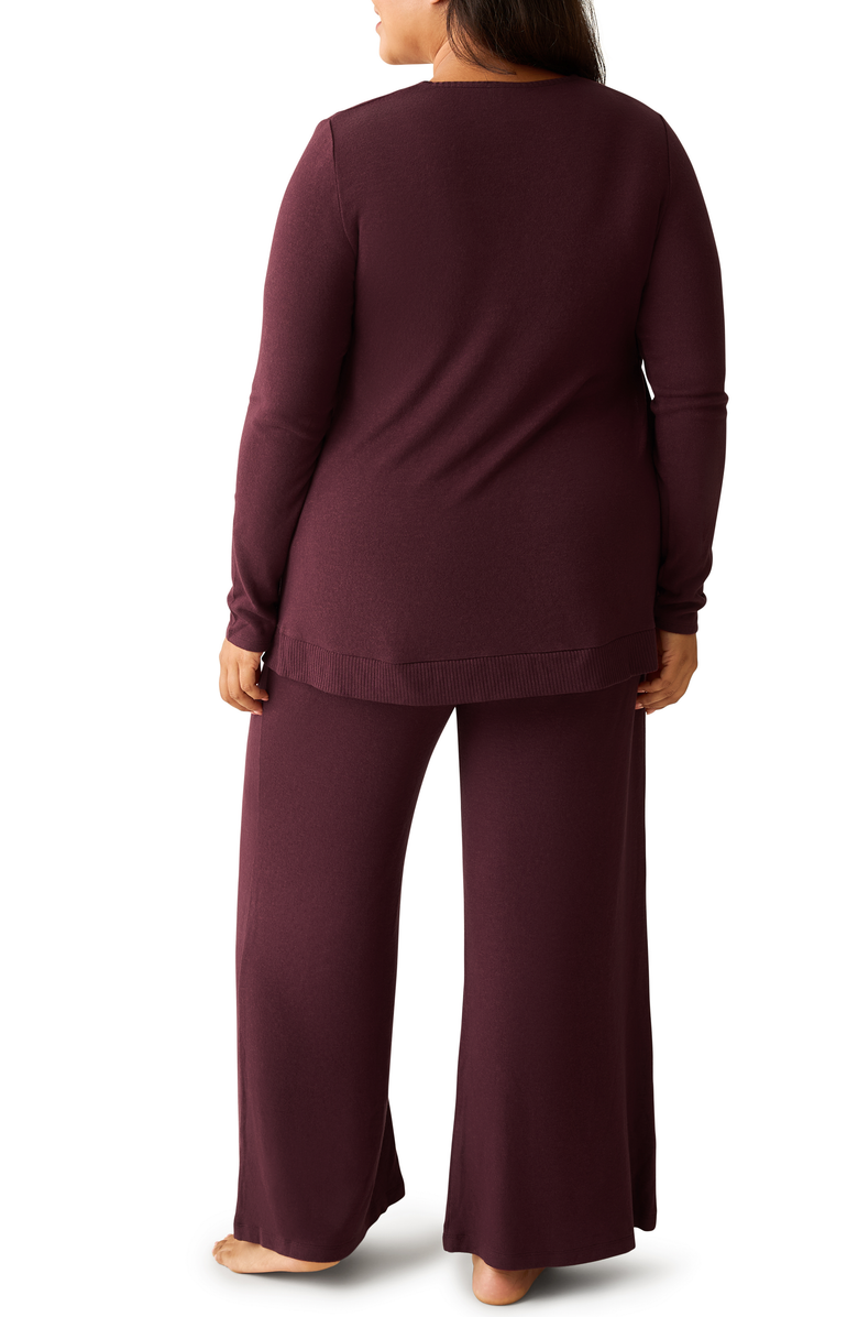 Kindred Bravely CozyKnit Maternity & Nursing V-neck Top, Alternate, color, Deep Burgundy