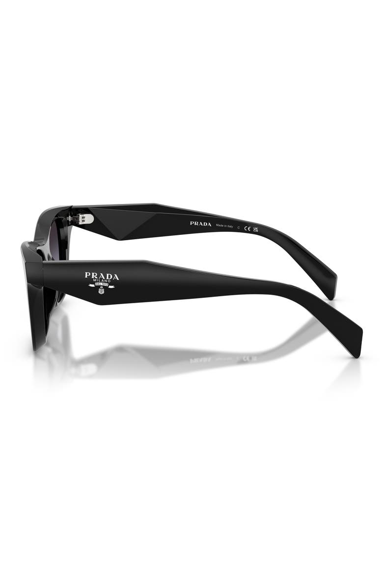 52mm Butterfly Sunglasses, Alternate, color, BLACK / GREY GRADIENT