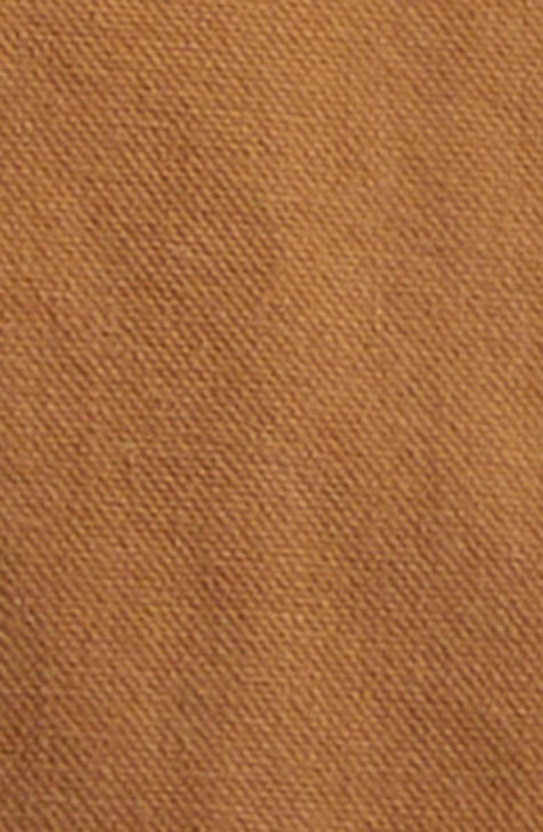 Maison Margiela Corduroy Collar Waxed Cotton Canvas Coat, Alternate, color, Ochre