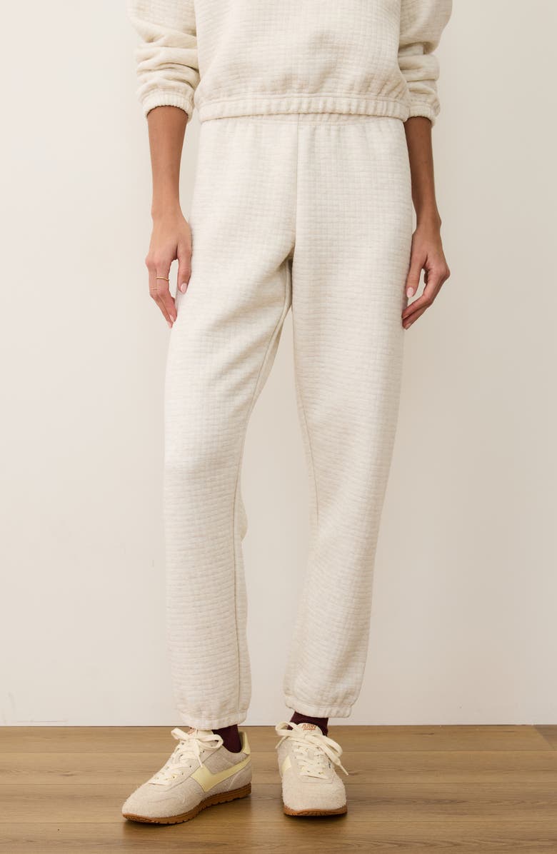 Marine Layer Corbet Quilted Joggers, Alternate, color, Oatmeal Heather