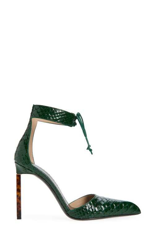 Tom Ford Ankle Tie Pump In Green