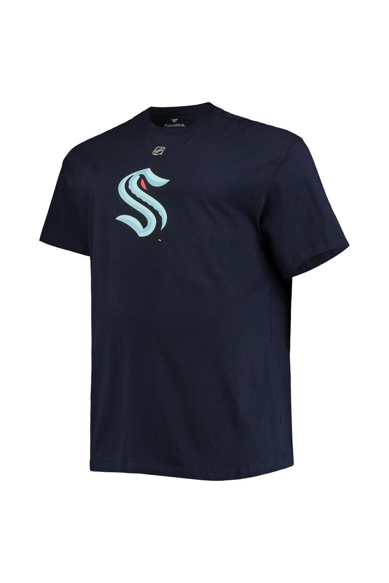 Men's Fanatics Branded Philipp Grubauer Deep Sea Blue Seattle Kraken Big & Tall Name & Number T-Shirt, Alternate, color, Navy
