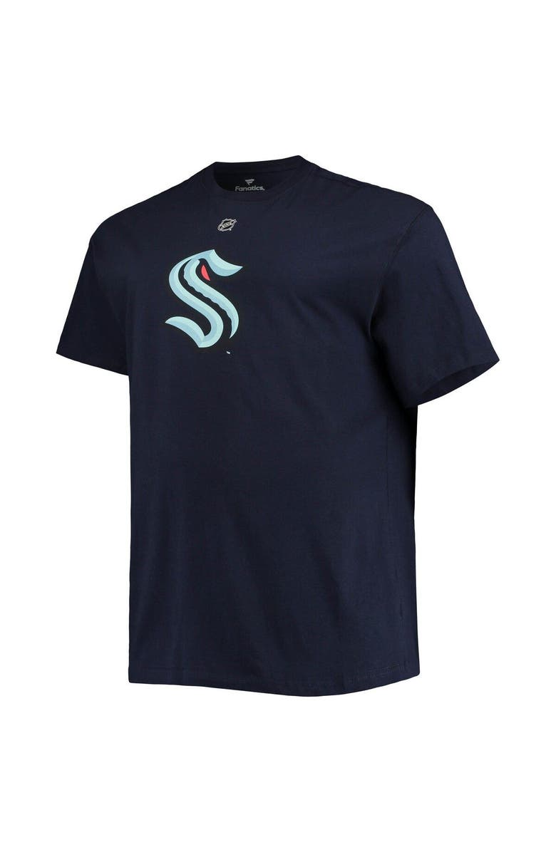 FANATICS Men's Fanatics Branded Philipp Grubauer Deep Sea Blue Seattle Kraken Big & Tall Name & Number T-Shirt, Alternate, color, Navy