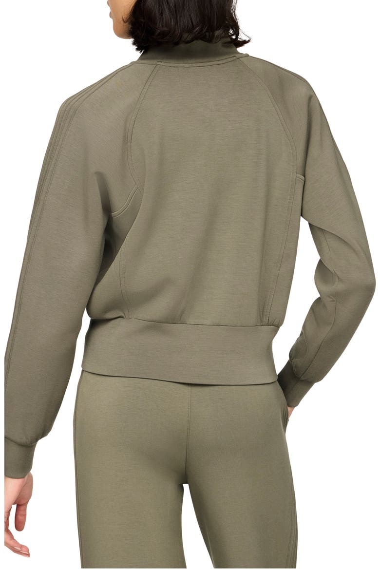 Pintuck Track Jacket, Alternate, color, HERB