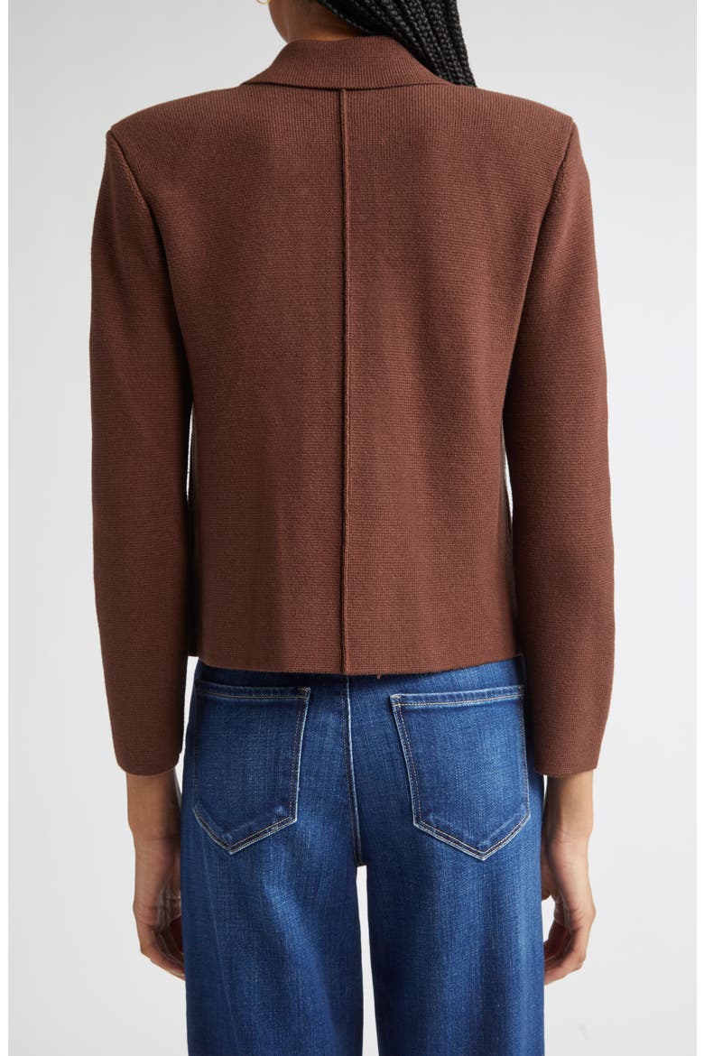 Madilyn Double Breasted Knit Jacket, Alternate, color, CHOCOLATE/ GOLD