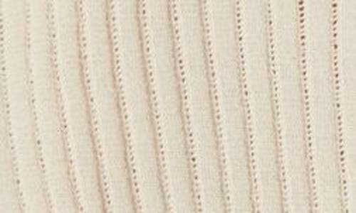 Tahari Asl Pointelle Stitch Short Sleeve Cardigan In Sand