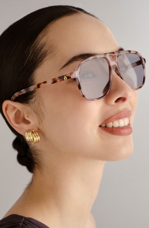Aire Monoceros 57mm Aviator Sunglasses In Cookie Tort/smoke Tint