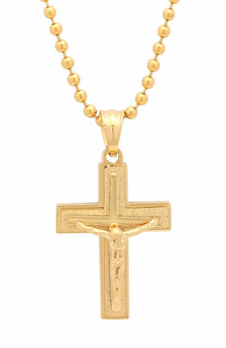 STEELTIME 18K Gold Cross Necklace