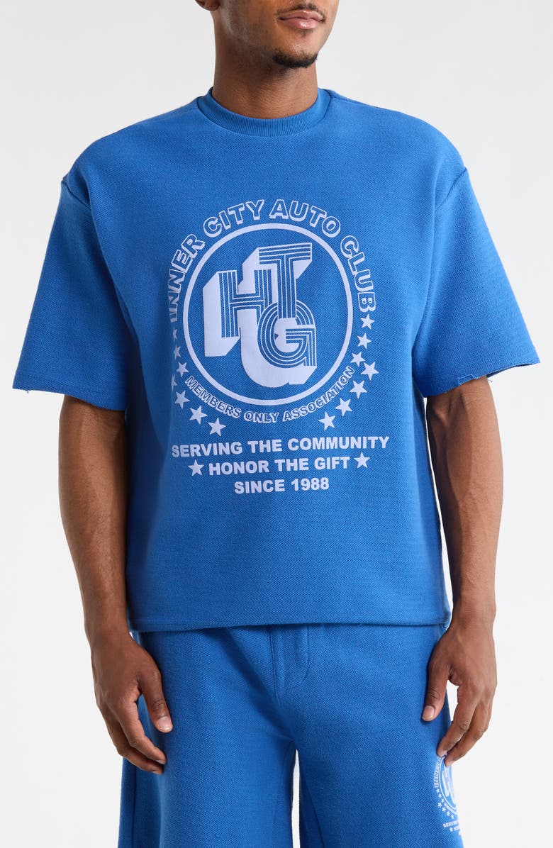 HONOR THE GIFT Inner City Auto Club Graphic T-Shirt, Main, color, Blue