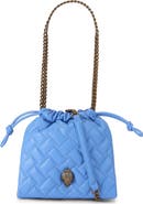 Kurt Geiger London Small Kensington Drawstring Quilted Leather Shoulder Bag