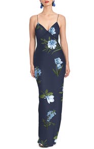 Sachin 
Babi Alta Floral A-Line Gown
