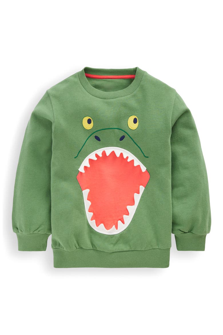 Kids' 3D Dino Cotton Sweatshirt, Main, color, COMFREY DINO