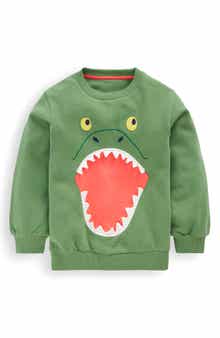 Kids' 3D Dino Cotton Sweatshirt