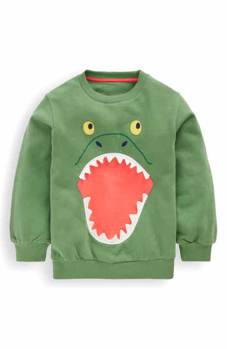 Kids' 3D Dino Cotton Sweatshirt