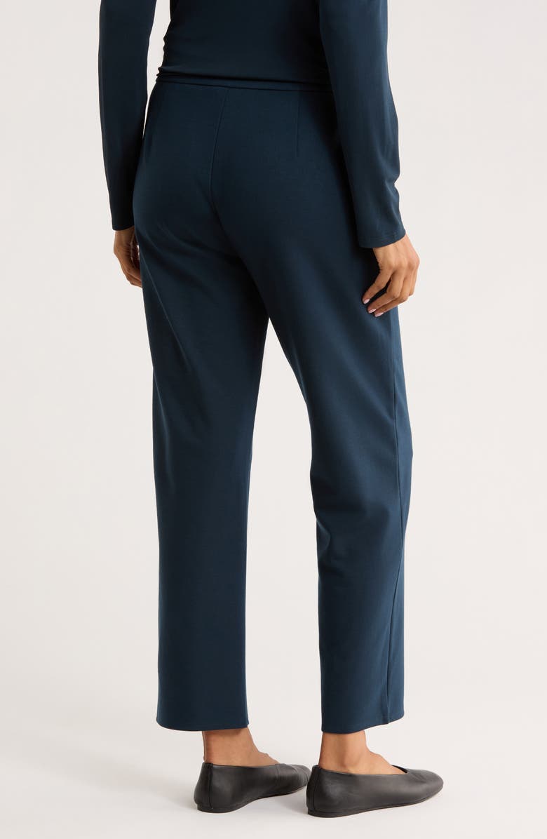 Eileen Fisher Ponte Ankle Straight Leg Pants, Alternate, color, Deep Adriatic