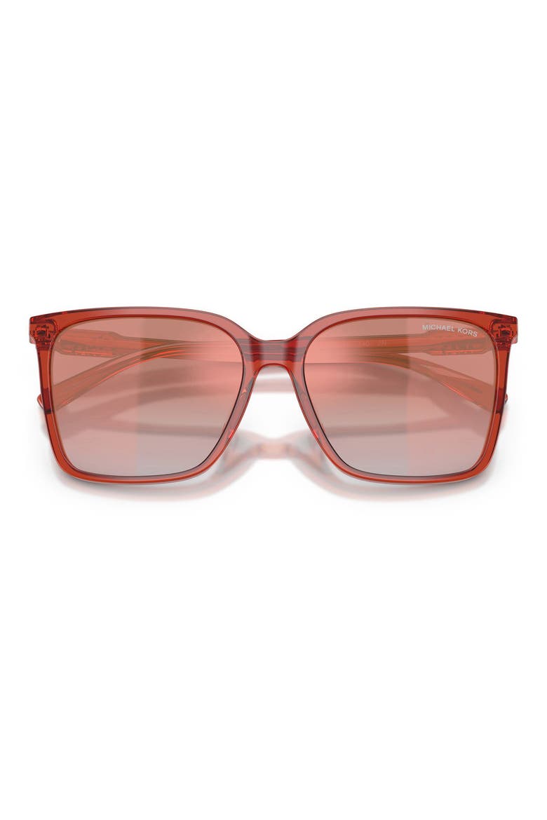 Canberra 56mm Square Sunglasses, Alternate, color, SOFT PINK / PINK MIRROR