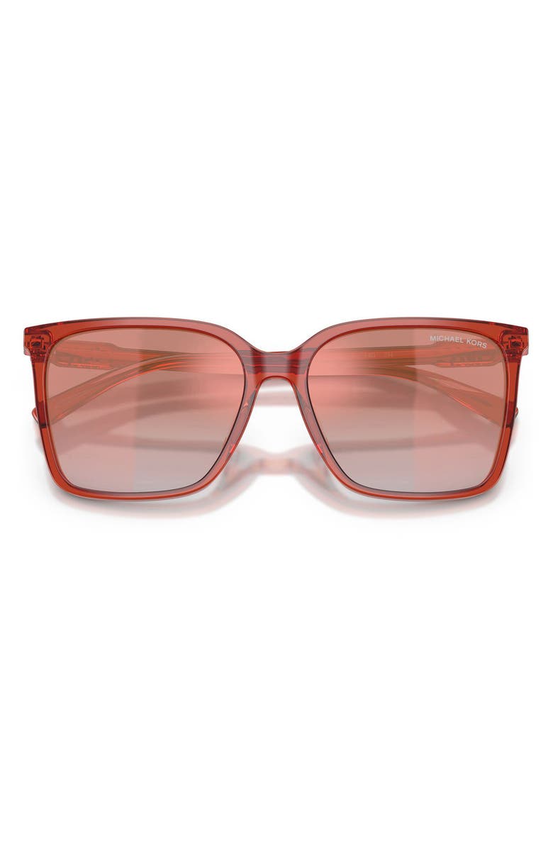 Michael Kors Canberra 56mm Square Sunglasses, Alternate, color, Soft Pink / Pink Mirror