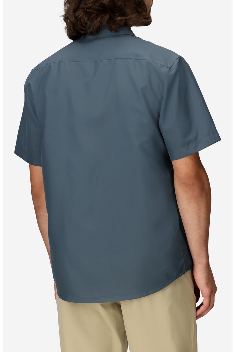 AirExchange SolarShield UPF Short Sleeve Button-Up Shirt, Alternate, color, THUNDERHEAD