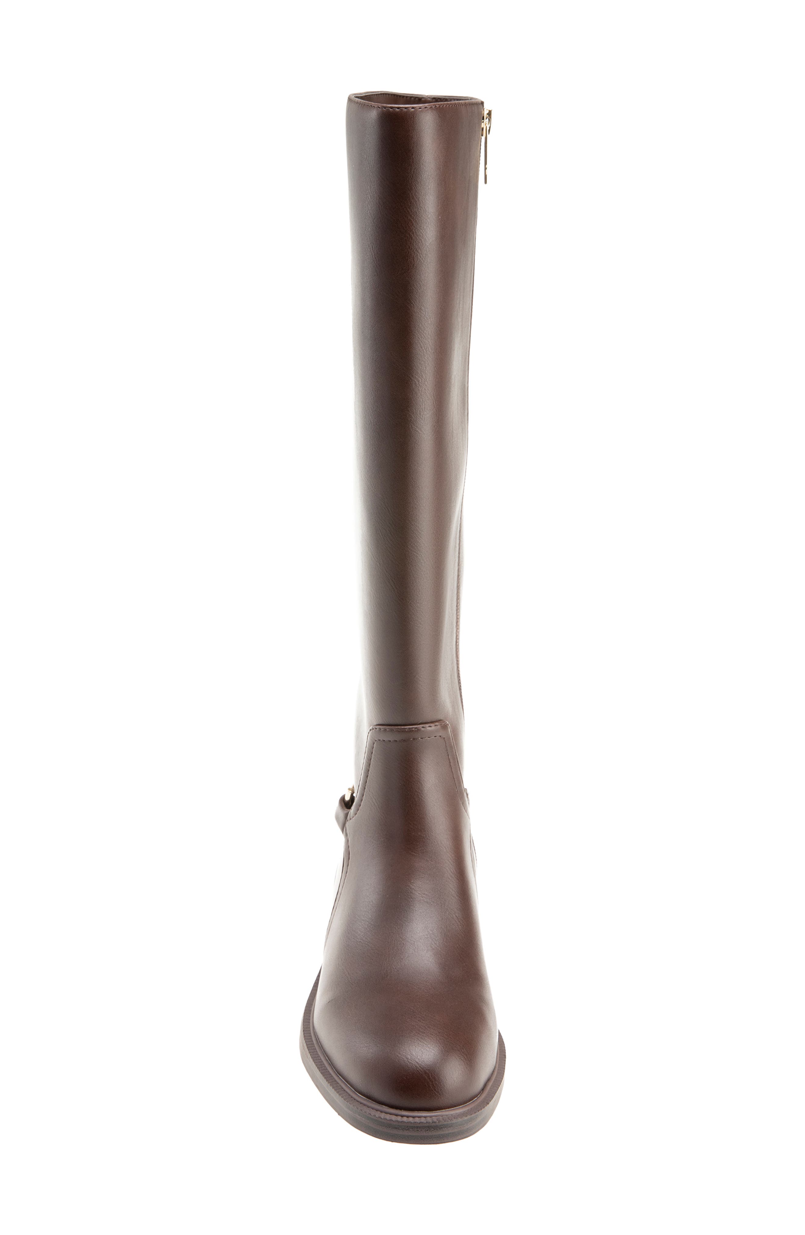 Lukas Faux Leather Knee High Boot, Alternate, color, DARK BROWN