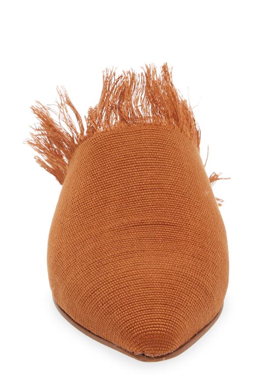 Shekudo Lokossa Frayed Pointed Toe Mule In Burnt Orange
