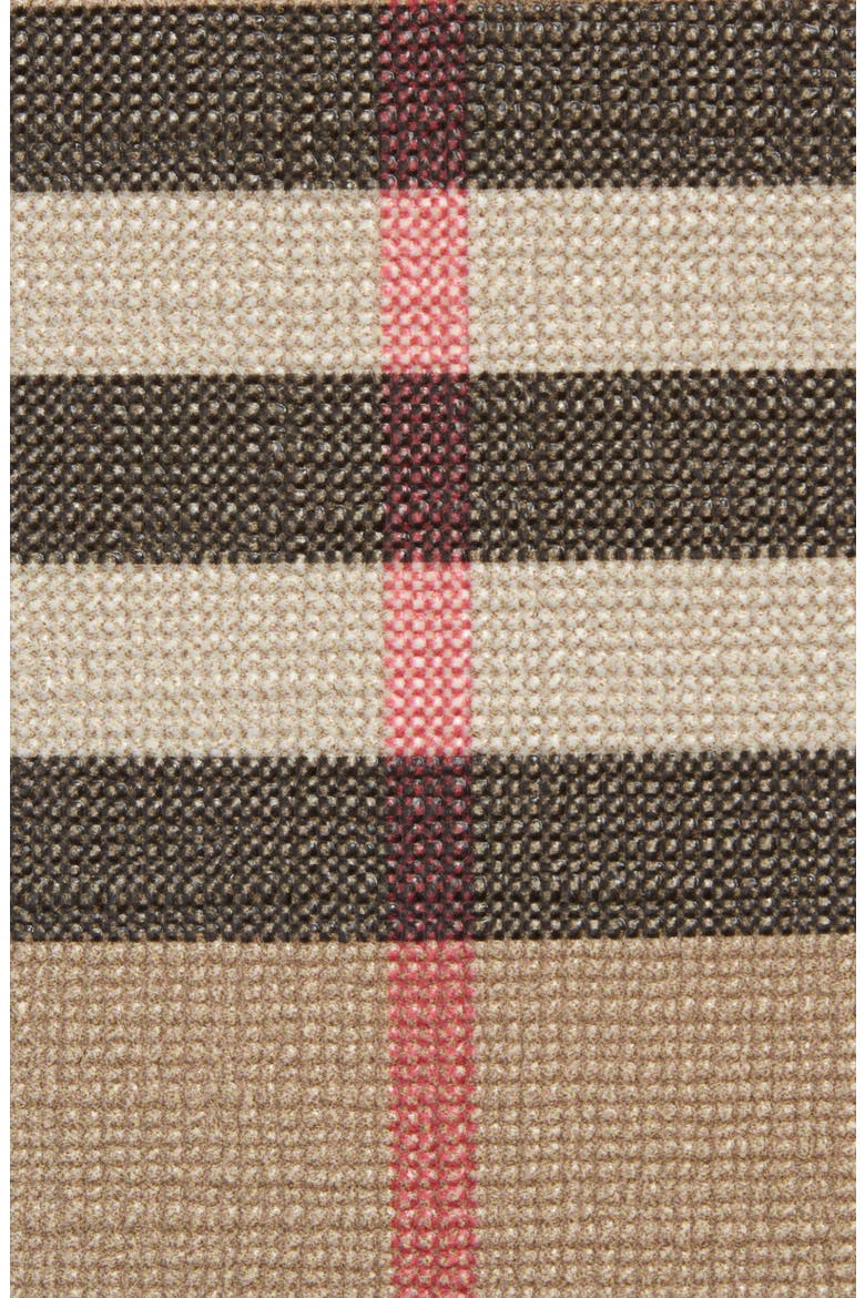 Check E-Canvas & Leather Belt, Alternate, color, ARCHIVE BEIGE