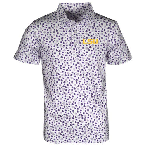 Garb Kids' Toddler  White Lsu Tigers Earnest Allover Print Polo In Gray