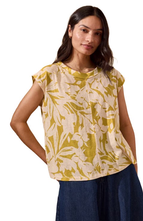 Sleeveless Floral Jersey Top