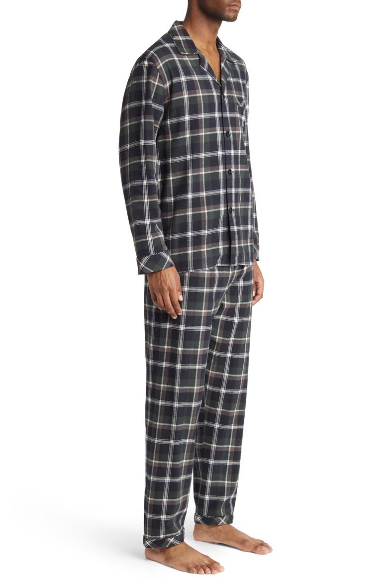 Holiday Homecoming Cotton Flannel Pajamas, Alternate, color, GREEN