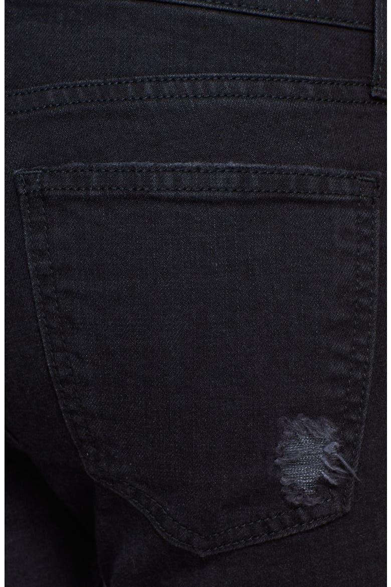 'The Stiletto' Destroyed Skinny Jeans, Alternate, color, BLACK TATTERED