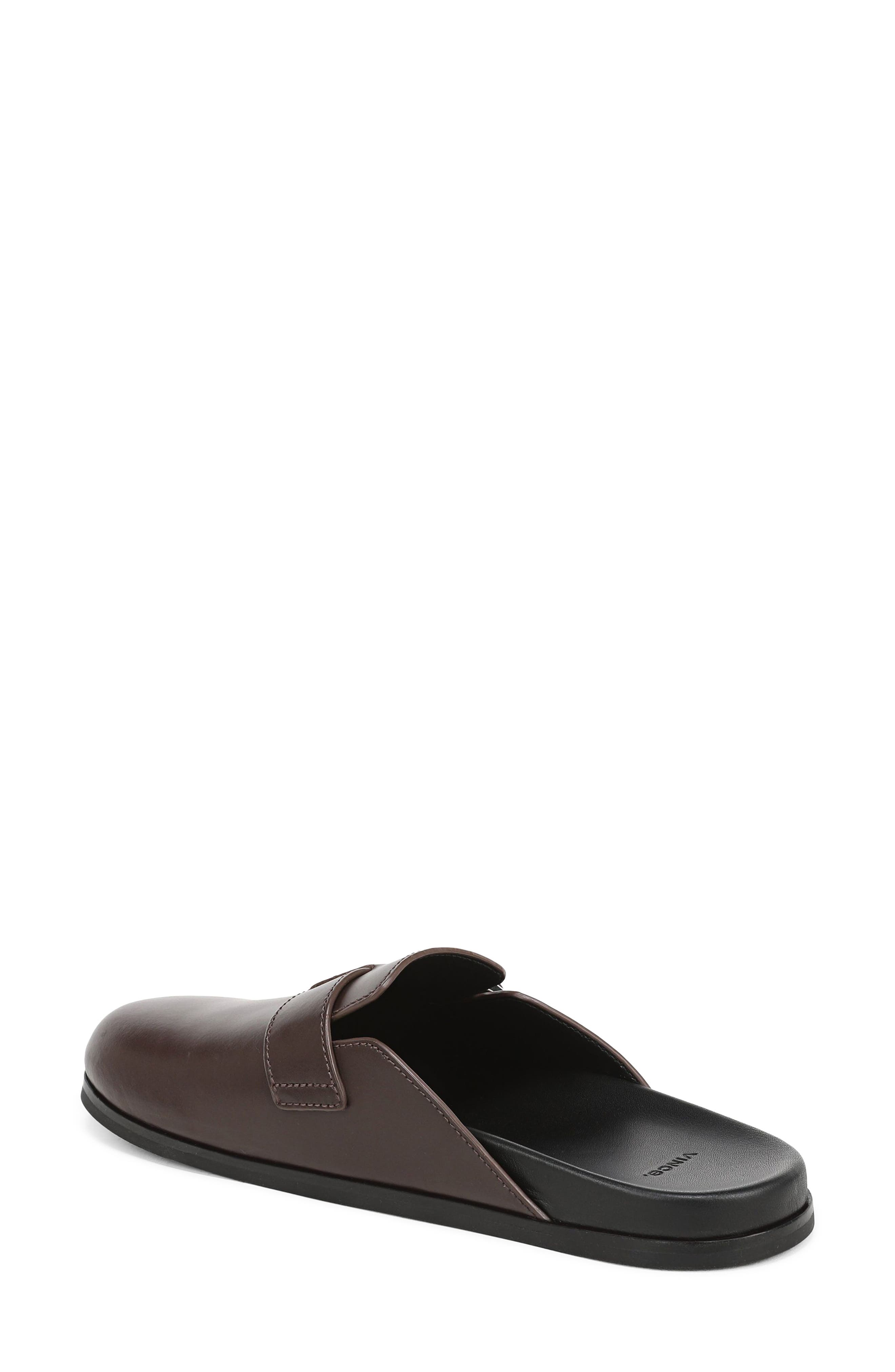 Leon Leather Loafer Mule, Alternate, color, CACAO BROWN