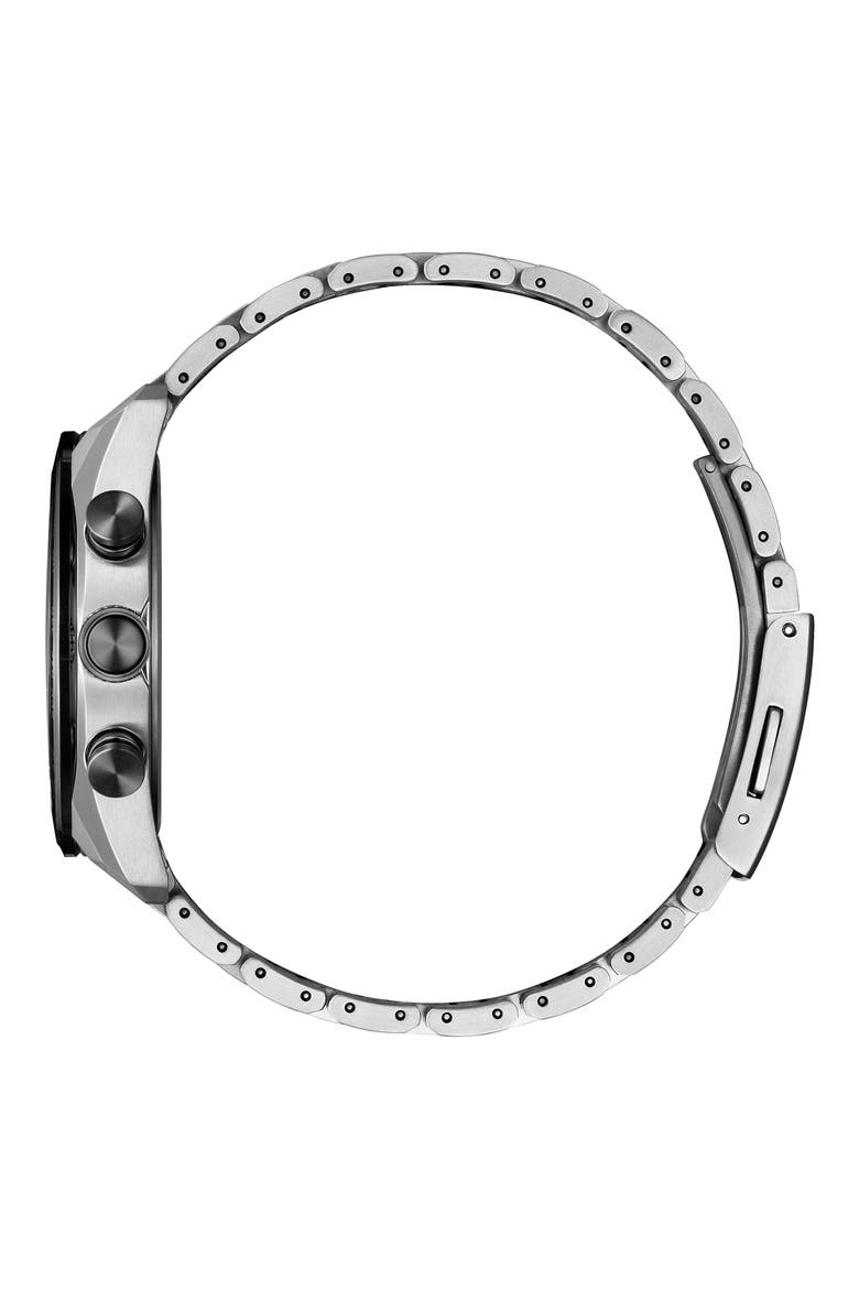 ATTESA Atomic Timekeeping Chronograph Super Titanium™ Bracelet Watch, 42mm, Alternate, color, DARK GREY/ SILVER