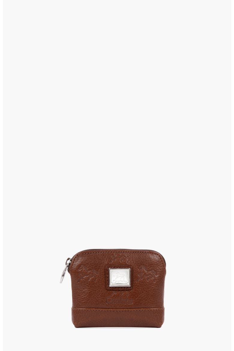Cavalo Lusitano Leather Coin Purse 250, Main, color, Camel Brown