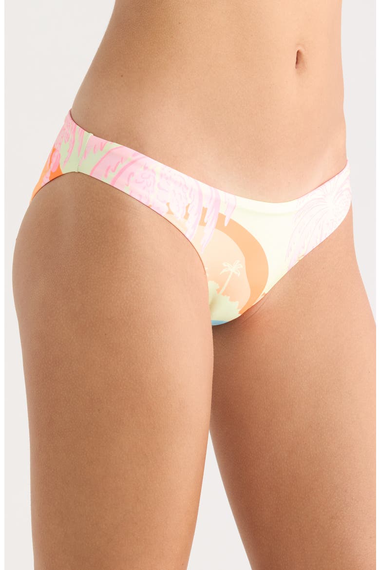 Pastel Mirage Reversible Bikini Bottom, Alternate, color, OPEN GREEN