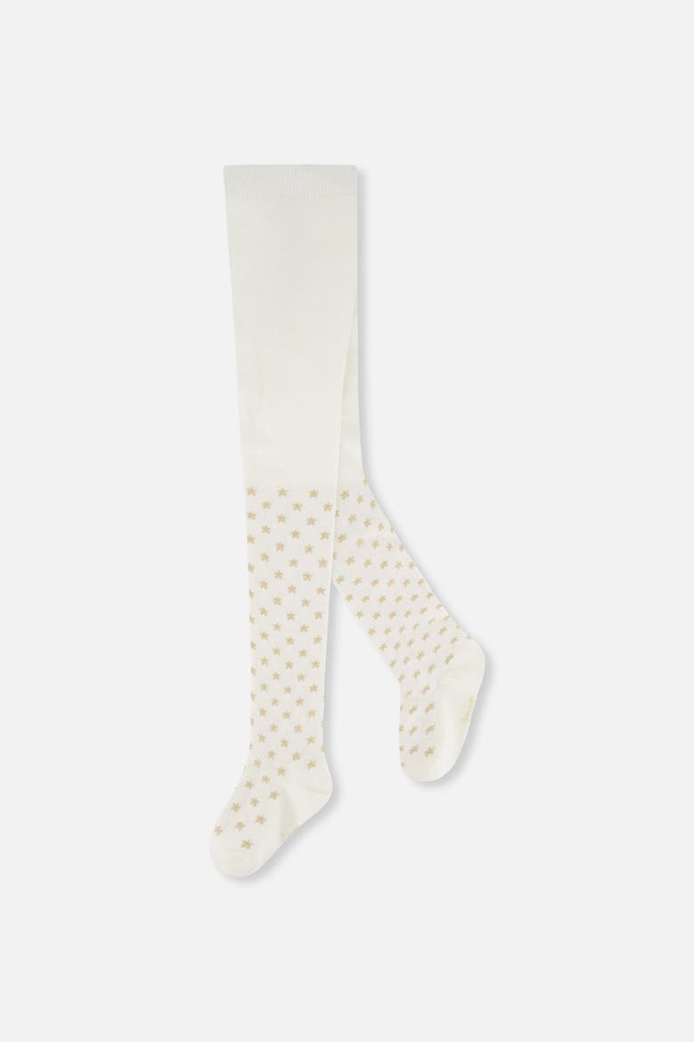 Heart Detail Ribbed Waistband Knit Tights, Main, color, Off-White