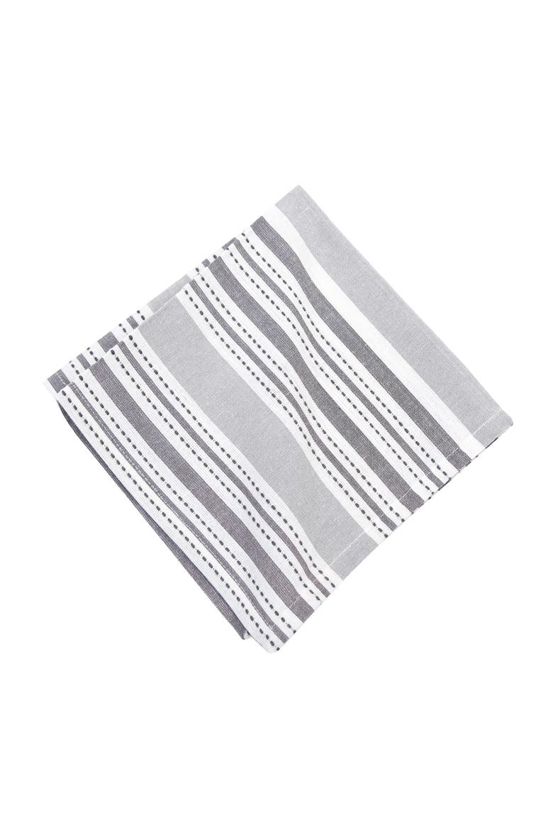 Warner Slate Stripe Reversible Cloth Napkin, Set of 6, Alternate, color, Grey