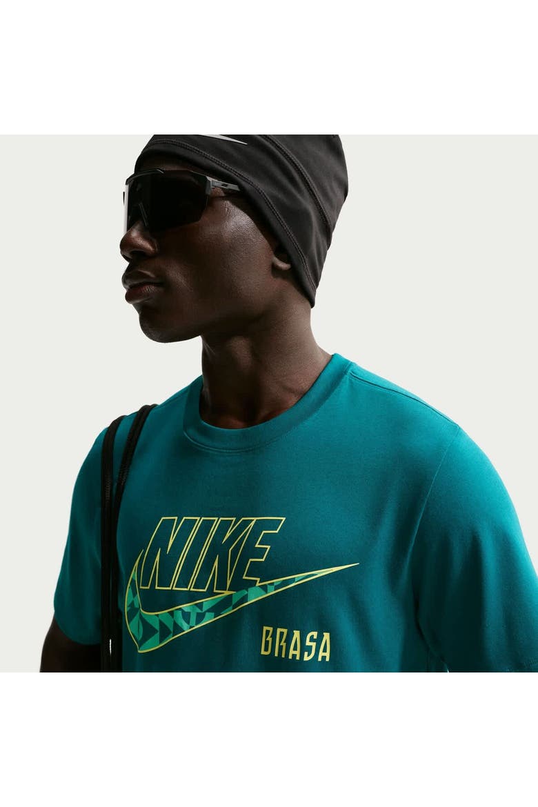 Men's Nike Green Brazil National Team Futura T-Shirt, Alternate, color, Green