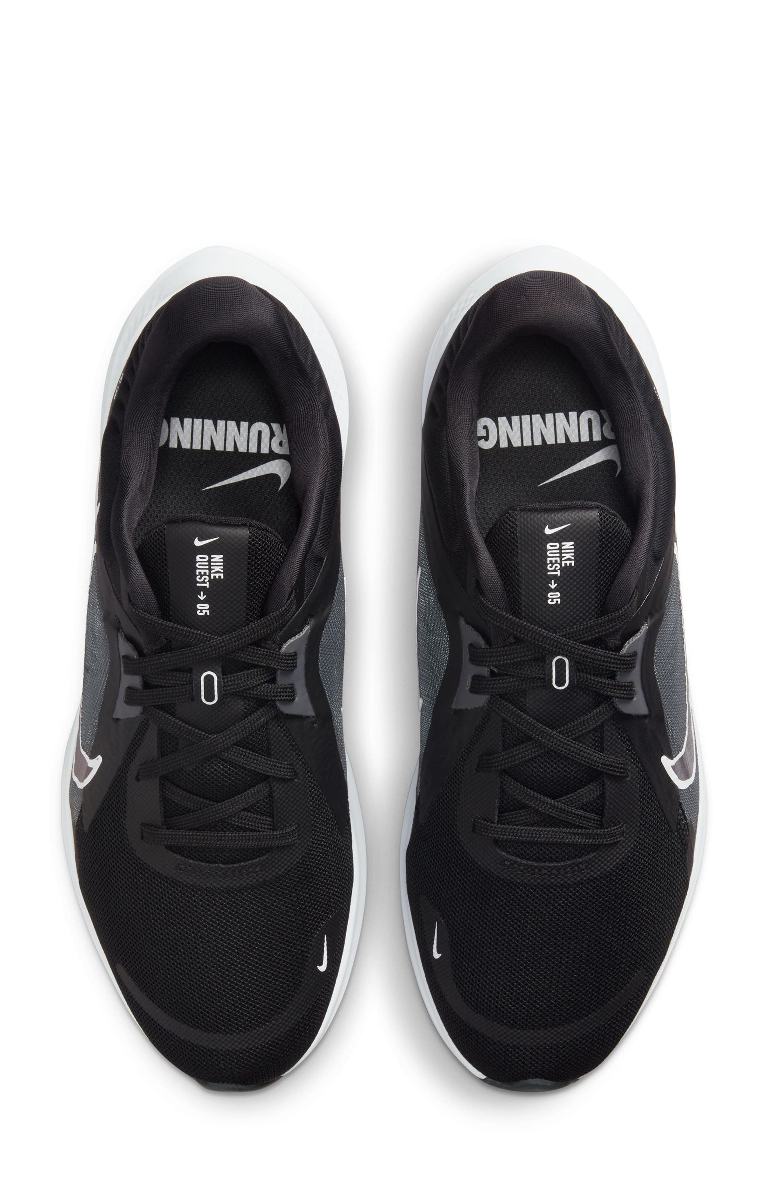 Quest 5 Sneaker, Alternate, color, BLACK/ WHITE/ GREY