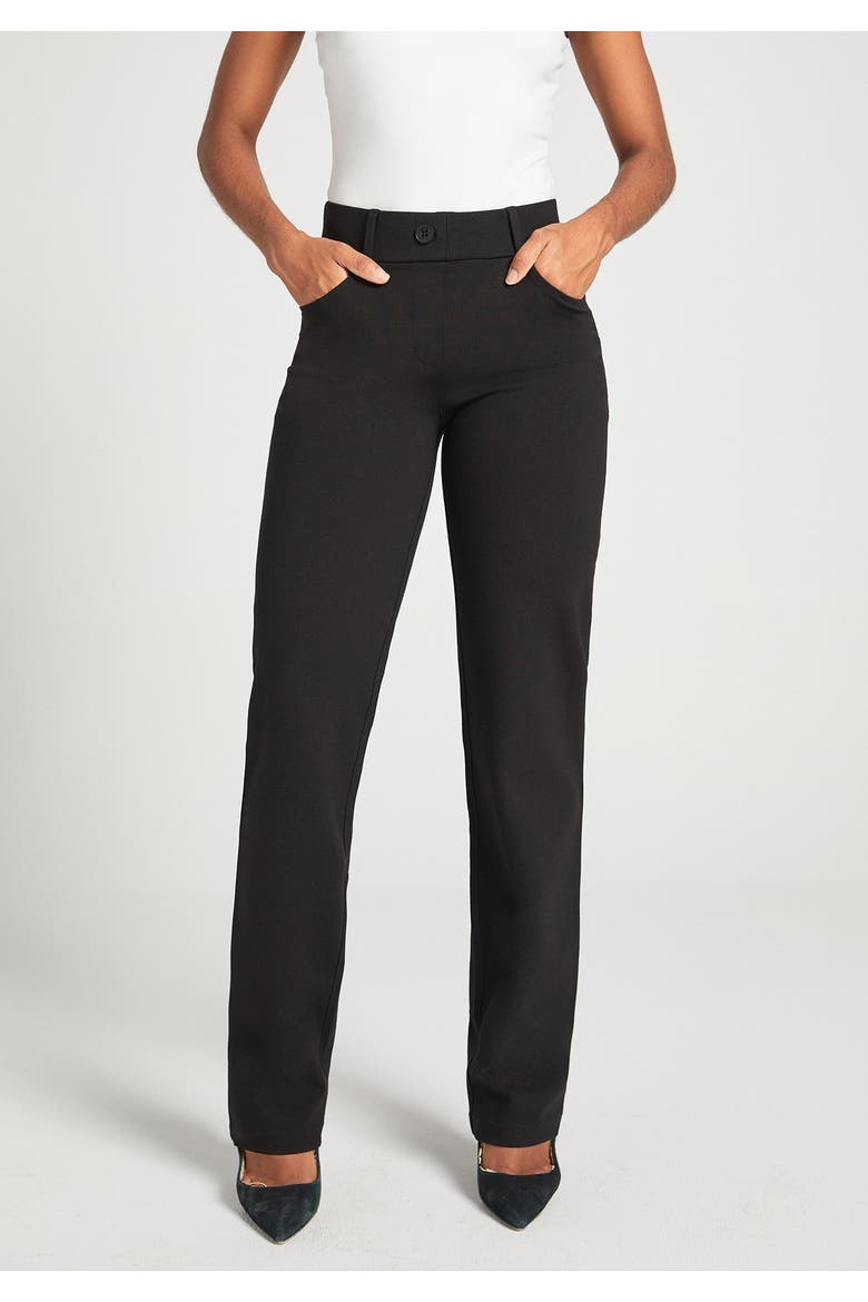 7 Pocket DPYP Dress Pant Yoga Pants Straight Leg, Main, color, Black