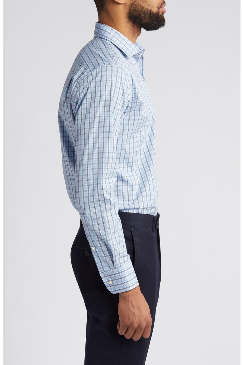 Trim Fit Check Easy Care Dress Shirt, Alternate, color, BLUE - PINK GABRIEL PLAID