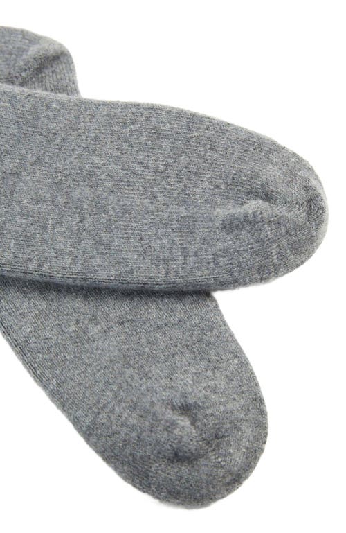 Gobi Mongolian Cashmere Basic Socks In Gray