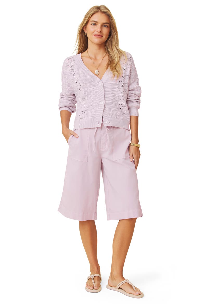 Bridget Cotton Cardigan, Alternate, color, ORCHID PURPLE