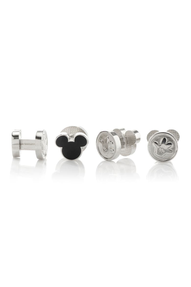Men's Disney Mickey Mouse Silhouette Stud Set, Alternate, color, BLACK